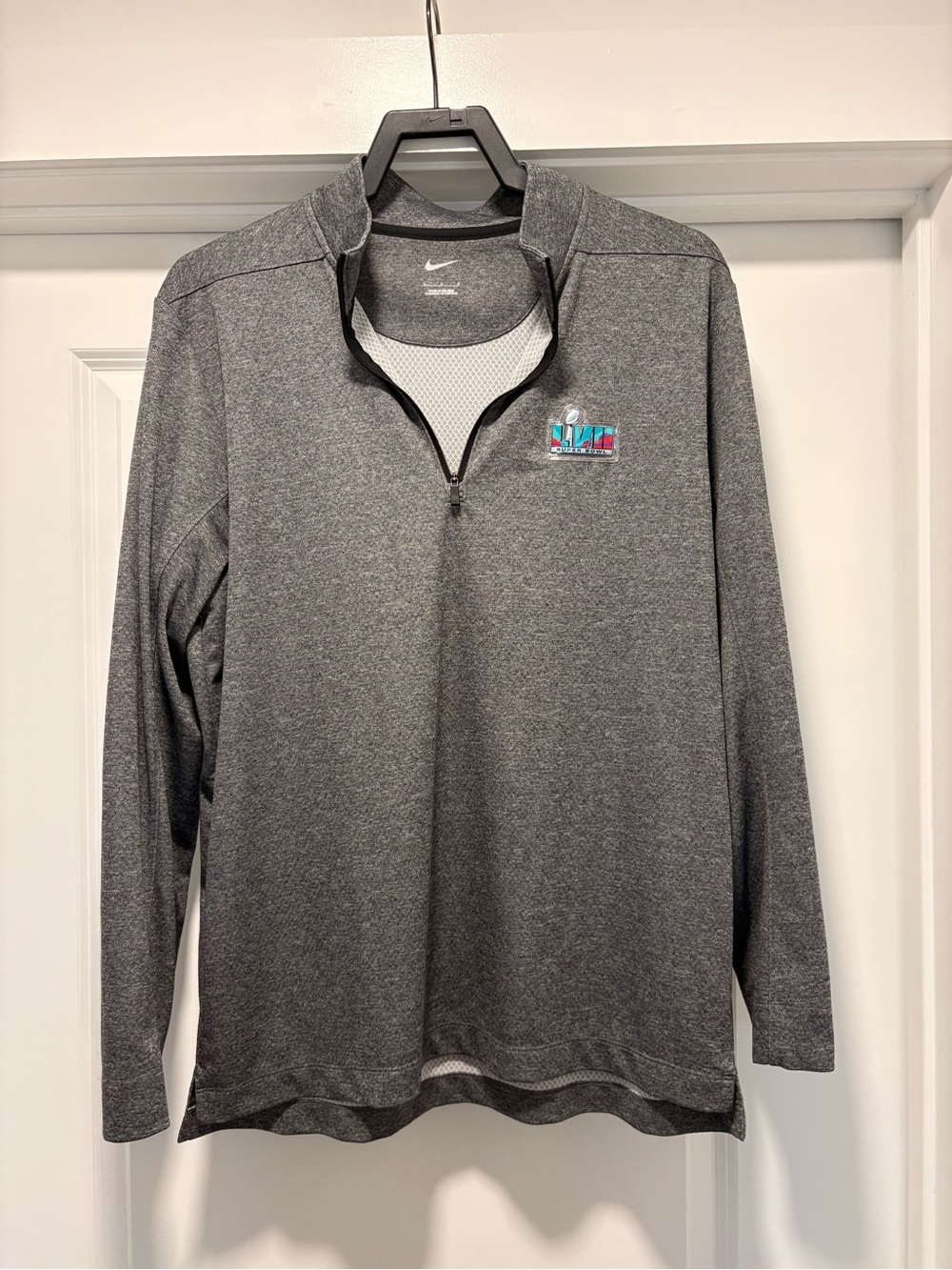 Nike Gray Heather Quarter-Zip Performance Pullover